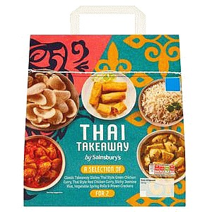 Sainsbury's Green & Red Thai Curry Takeaway Ready Meal For 2 (1233g)