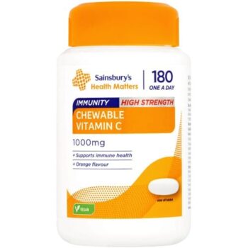 Sainsbury's Health Matters Immunity Chewable Vitamin C One a Day Tablet (180 x 1000mg)