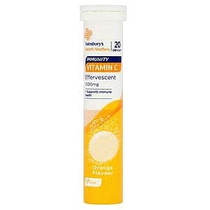Sainsbury's Health Matters Immunity Vitamin C Effervescent Orange Flavour Tablets 1000mgx20