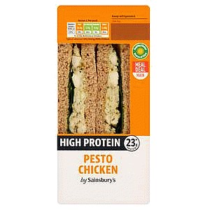 Sainsbury's High Protein Pesto Chicken Sandwich