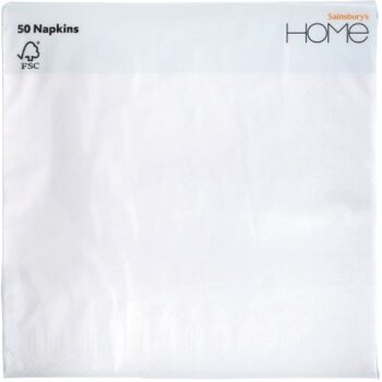 Sainsbury's Home 2ply White Paper Napkins (50 x 33cm)