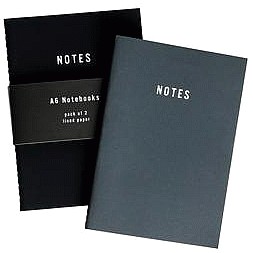 Sainsbury's Home A6 Black Notebooks (2)
