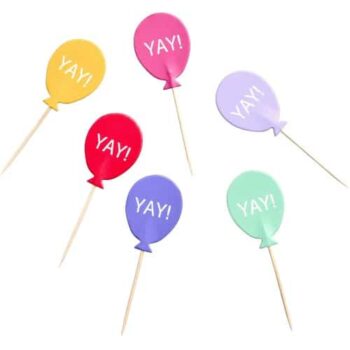 Sainsbury's Home Balloon Shaped Cupcake Toppers (6)