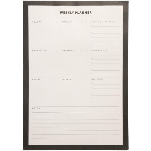 Sainsbury's Home Black Weekly Planner