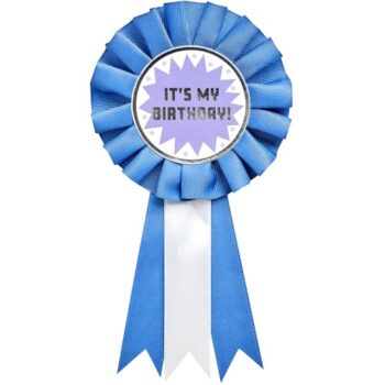 Sainsbury's Home Blue Birthday Rosette Badge