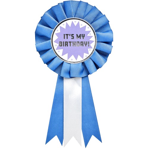 Sainsbury's Home Blue Birthday Rosette Badge