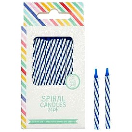 Sainsbury's Home Blue Spiral Candles (24)
