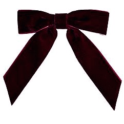 Sainsbury's Home Burgundy Bows (6)