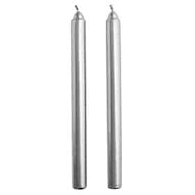 Sainsbury's Home Dinner Candles Silver (2)