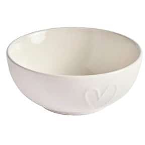 Sainsbury's Home Embossed Heart Cereal Bowl Cream