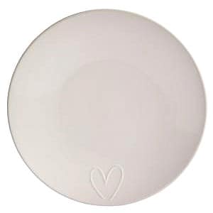 Sainsbury's Home Embossed Heart Dinner Plate Cream