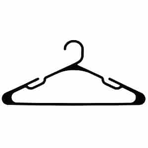 Sainsbury's Home Essentials Plastic Hangers Black (5)