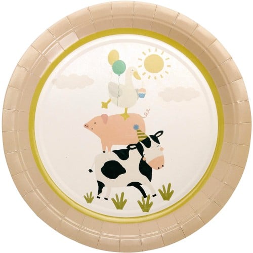 Sainsbury's Home Farmyard Animals Paper Plates (10 x 23cm)