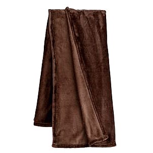 Sainsbury's Home Fleece Throw Coffee 125x150