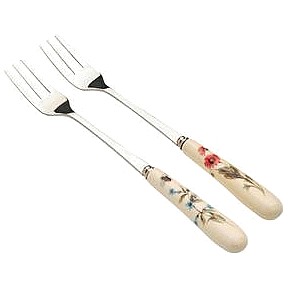 Sainsbury's Home Floral Cake Forks (4)