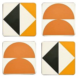 Sainsbury's Home Geo Corkback Coasters (4)