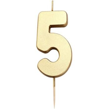 Sainsbury's Home Gold Number Candle Age 5