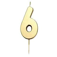 Sainsbury's Home Gold Number Candle Age 6