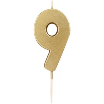 Sainsbury's Home Gold Number Candle Age 9