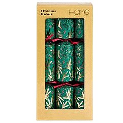 Sainsbury's Home Green Foliage Dinner Crackers (6)
