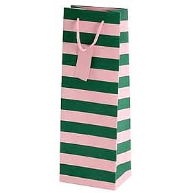 Sainsbury's Home Green & Pink Stripe Bottle Bag