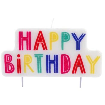 Sainsbury's Home Happy Birthday Rainbow Candle