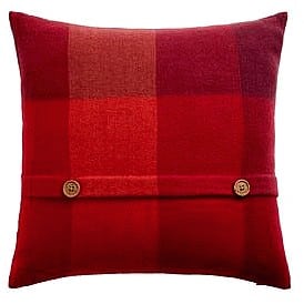 Sainsbury's Home Herringbone Check Cushion Red 43x43