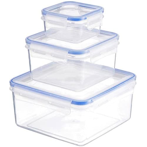 Sainsbury's Home Klip Lock Storage Square Set (3)