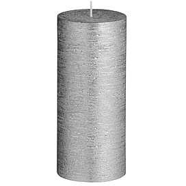 Sainsbury's Home Large Pillar Candle Silver
