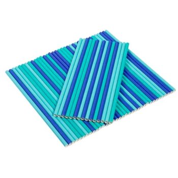 Sainsbury's Home Mixed Blue Paper Straws (50)