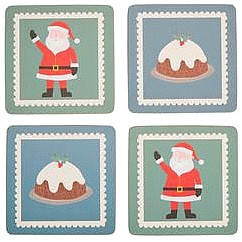 Sainsbury's Home Novelty Corkback Coasters (4)