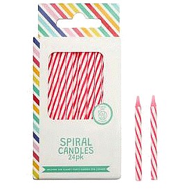 Sainsbury's Home Pink Spiral Candles (24)