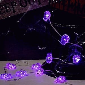Sainsbury's Home Purple Skull String Lights