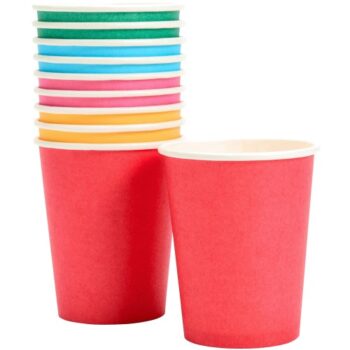 Sainsbury's Home Rainbow Coloured Paper Cups (10 x 250ml)