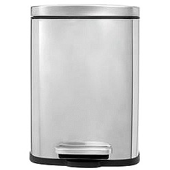 Sainsbury's Home Rectangular Bin Chrome (5 Litre)