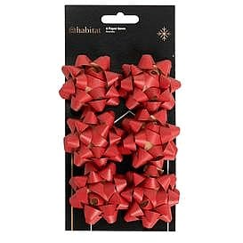 Sainsbury's Home Red Paper Bows (6)