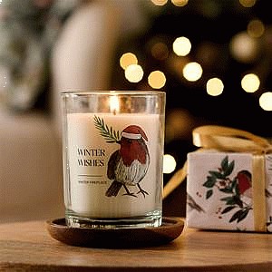 Sainsbury's Home Robin Medium Candle Christmas Spice