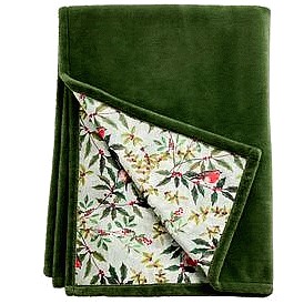 Sainsbury's Home Robin Robin Throw Velvet 150x200