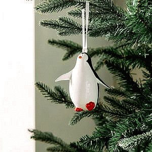 Sainsbury's Home Single Porcelain Penguin Christmas Bauble