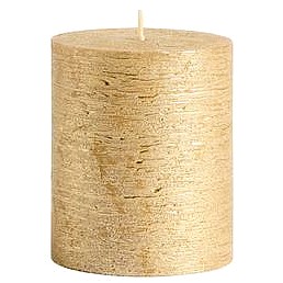 Sainsbury's Home Small Pillar Candle Golden