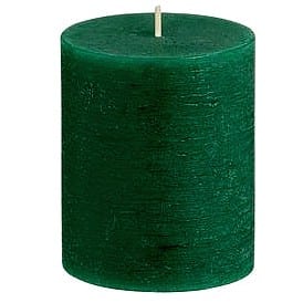 Sainsbury's Home Small Pillar Candle Green