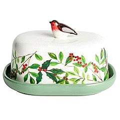Sainsbury's Home Stoneware 3D Robin Butter Dish