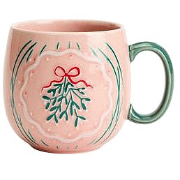 Sainsbury's Home Stoneware Bow Embossed Mug