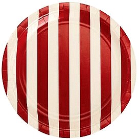 Sainsbury's Home Striped Paper Plates (10 x 23cm)