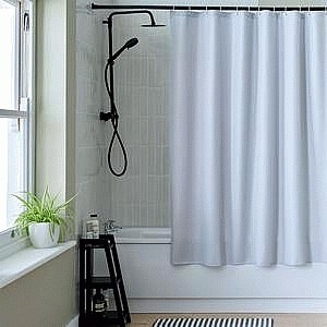 Sainsbury's Home Waffle Shower Curtain Grey