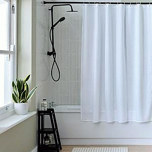 Sainsbury's Home Waffle Shower Curtain White