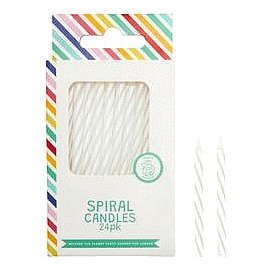 Sainsbury's Home White Spiral Candles (24)