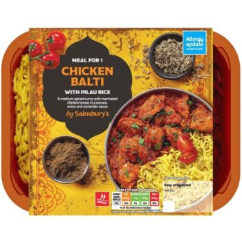Sainsbury's Indian Chicken Balti with Pilau Rice Ready Meal for 1 (400g)
