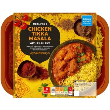 Sainsbury's Indian Chicken Tikka Masala with Pilau Rice Ready Meal for 1 (400g)