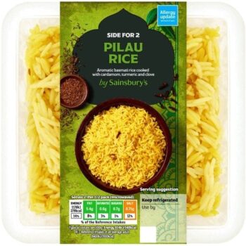 Sainsbury's Indian Pilau Rice Ready Meal Side For 2 (400g)